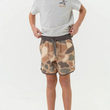 Load image into Gallery viewer, Burlebo Youth Swim Trunks in Jumbo Pintail Camo