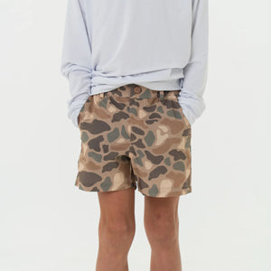 Burlebo Youth Everyday Shorts in Pintail Camo