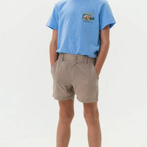 Burlebo Youth Everyday Shorts in Cobblestone Khaki