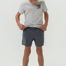 Load image into Gallery viewer, Burlebo Youth Athletic Shorts in Grizzly Grey with Deer Camo Liner