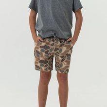Load image into Gallery viewer, Burlebo Youth Athletic Shorts in Pintail Camo