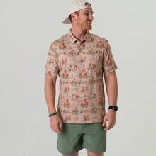 Load image into Gallery viewer, Burlebo Performance Polo in Khaki Cowboy Up