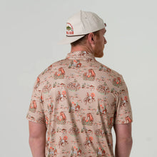 Load image into Gallery viewer, Burlebo Performance Polo in Khaki Cowboy Up