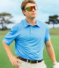 Load image into Gallery viewer, Southern Shirt Men&#39;s Sapphire Spring Printed Polo