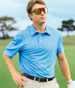 Southern Shirt Men's Sapphire Spring Printed Polo
