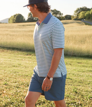 Load image into Gallery viewer, Southern Shirt Co. Men&#39;s Somerset Stripe Polo Off Course