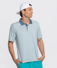 Load image into Gallery viewer, Southern Shirt Co. Men&#39;s Somerset Stripe Polo Off Course