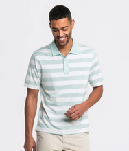 Load image into Gallery viewer, Southern Shirt Tee Off Heather Stripe Polo Beach Glass