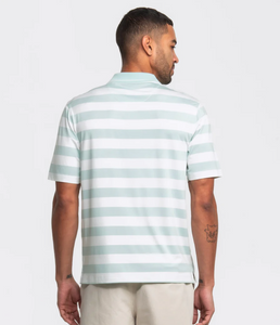 Southern Shirt Tee Off Heather Stripe Polo Beach Glass