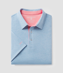 Southern Shirt Co. Men's Grayton Heather Polo Blue Dream