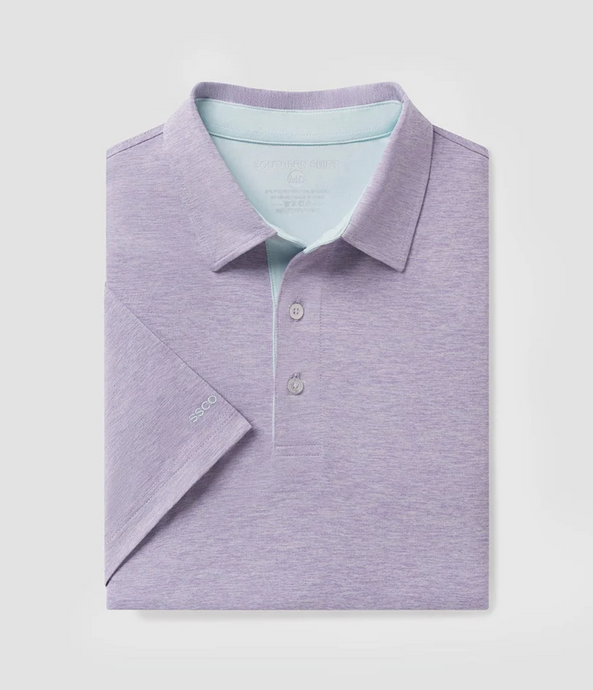 Southern Shirt Co. Men's Grayton Heather Polo Heather Lavender