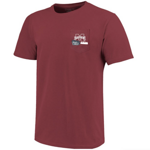 Mississippi State Bulldogs State Slogan Mascot SS Tee