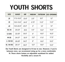 Load image into Gallery viewer, Burlebo Youth Athletic Shorts in Heather Black with Retro Duck Camo Liner