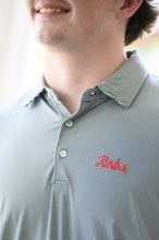 Load image into Gallery viewer, Ole Miss Script Rebs Stripe Polo