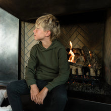 Load image into Gallery viewer, Burlebo Youth Thermal Hoodie in Mallard Green