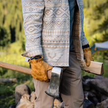Load image into Gallery viewer, Burlebo Vintage Whitetail Aztec Heavyweight Flannel in Cream