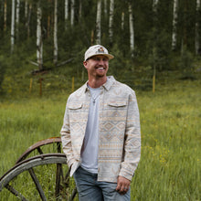 Load image into Gallery viewer, Burlebo Vintage Whitetail Aztec Heavyweight Flannel in Cream