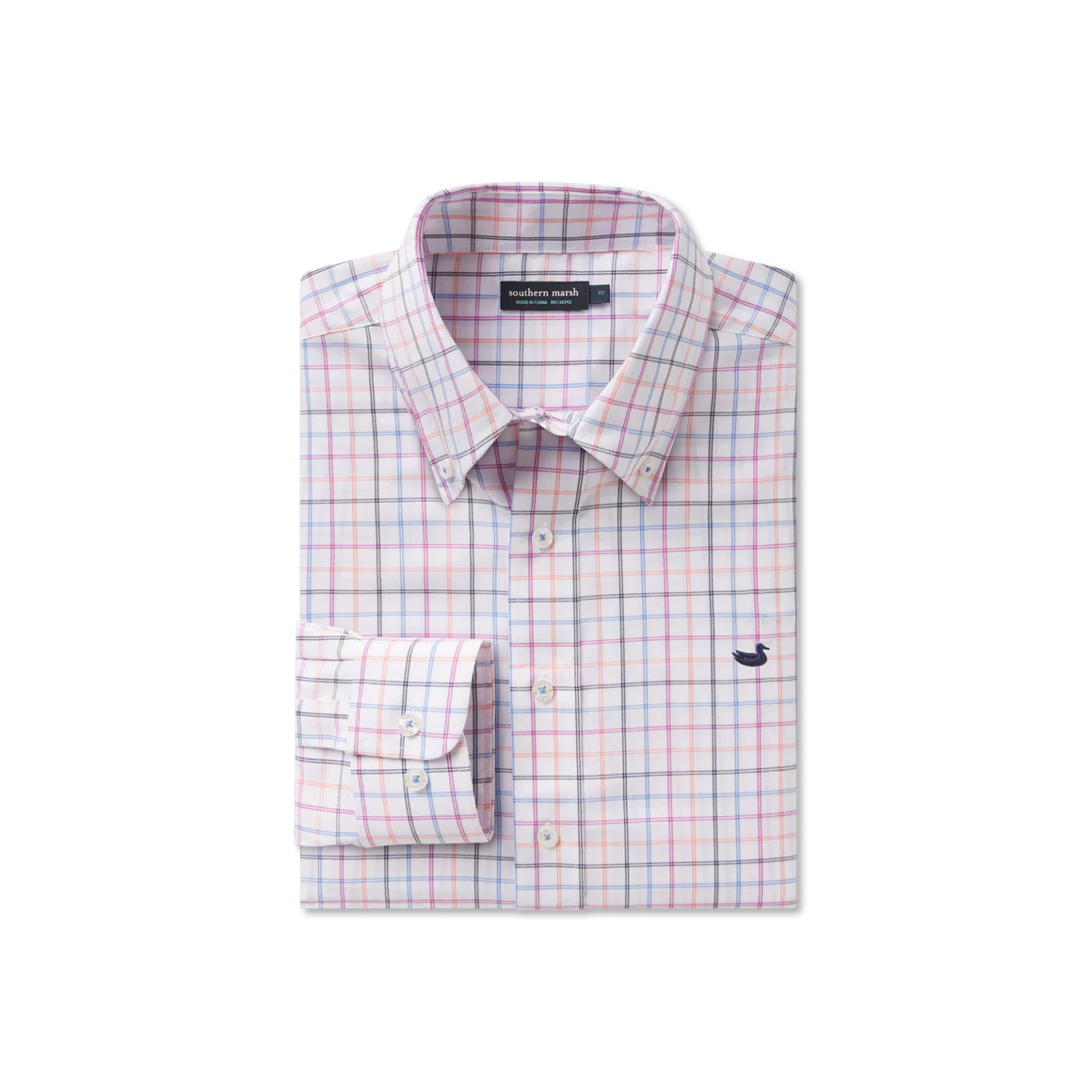 Southern Marsh Chateau Windowpane Dress Shirt