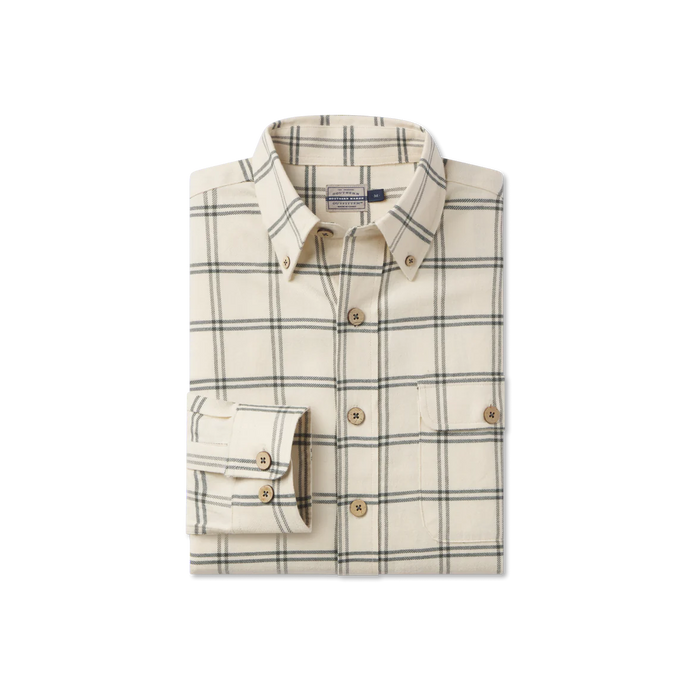 Southern Marsh Cedar Park Windowpane Flannel Dark Olive & Tan