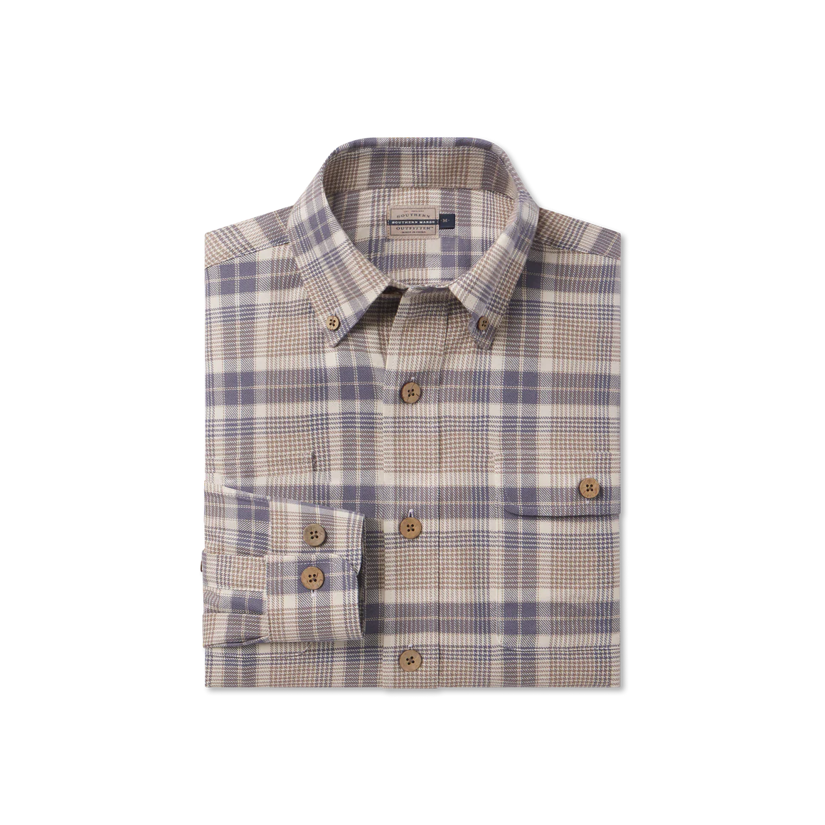 Southern Marsh Randolph Plaid Flannel in Oatmeal