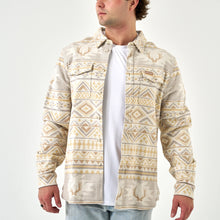 Load image into Gallery viewer, Burlebo Vintage Whitetail Aztec Heavyweight Flannel in Cream