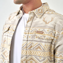 Load image into Gallery viewer, Burlebo Vintage Whitetail Aztec Heavyweight Flannel in Cream