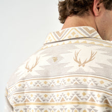 Load image into Gallery viewer, Burlebo Vintage Whitetail Aztec Heavyweight Flannel in Cream