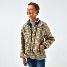 Load image into Gallery viewer, Burlebo Toddler Sherpa Full Zip Jacket in Alpine Camo