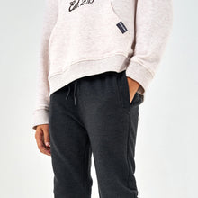 Load image into Gallery viewer, Burlebo Youth Fleece Joggers in Heather Black