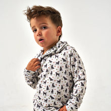 Load image into Gallery viewer, Burlebo Youth Performance Hoodie in Ducks and Dogs