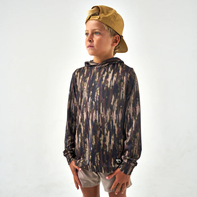 Burlebo Youth Performance Hoodie in Midland Camo