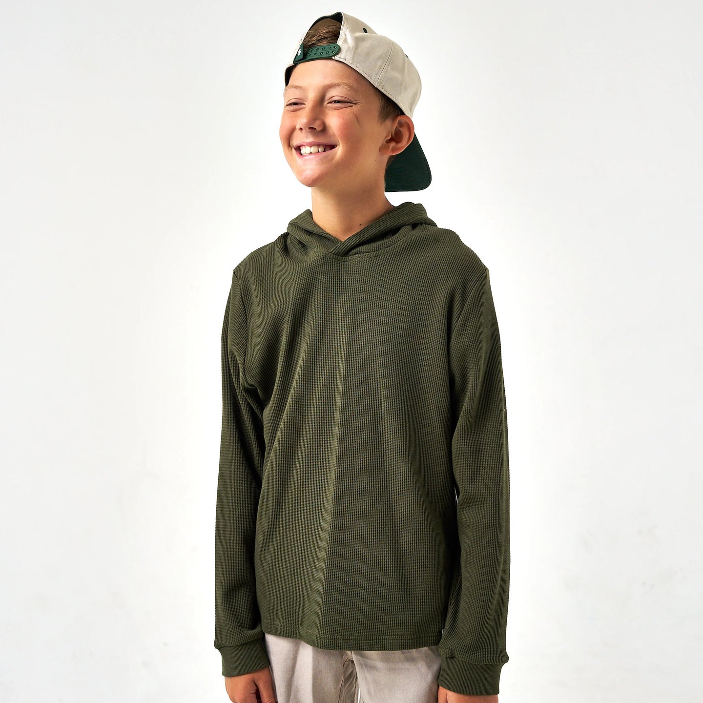 Burlebo Youth Thermal Hoodie in Mallard Green