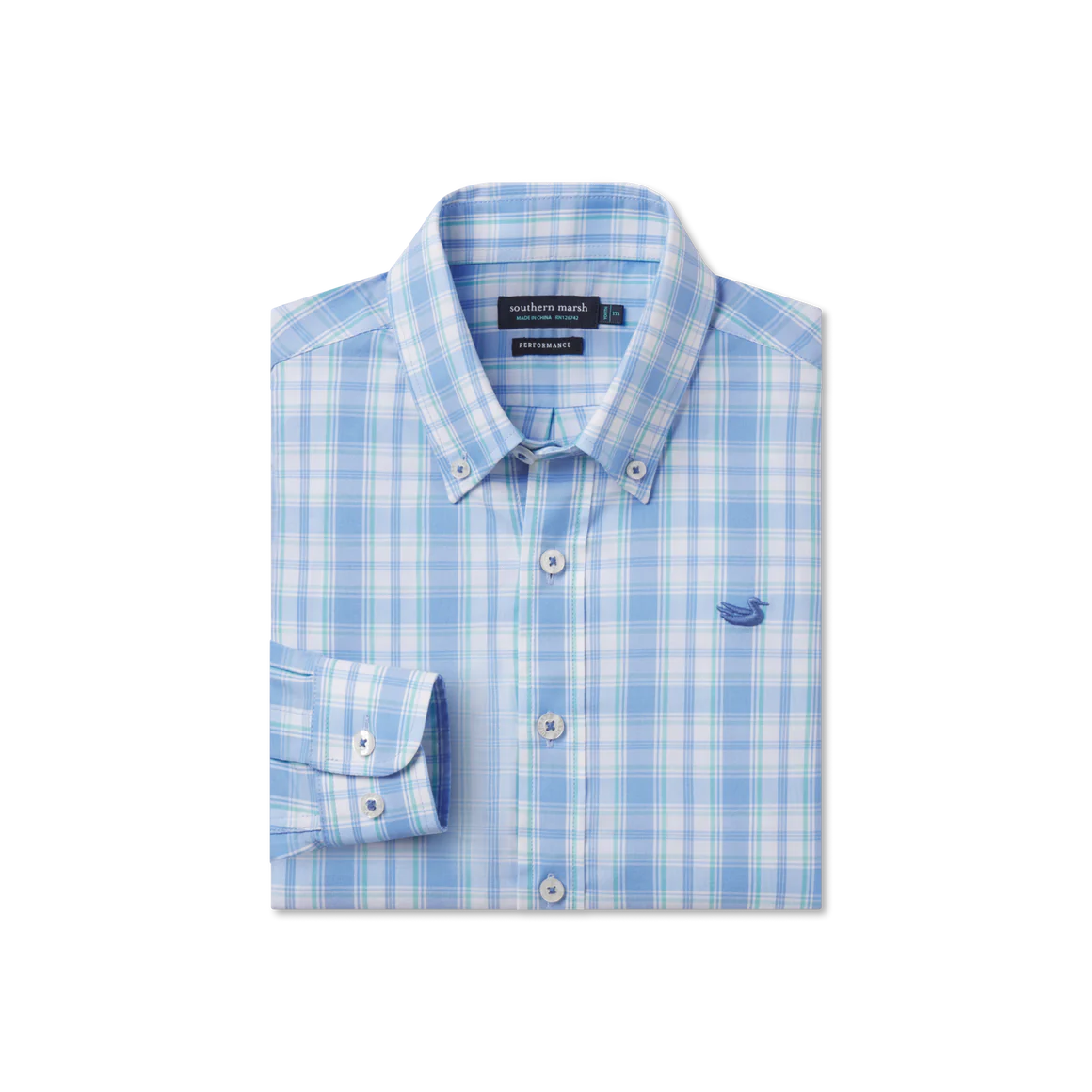 Southern Marsh Youth Benton Performance Plaid Dress Shirt