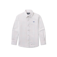 Load image into Gallery viewer, Southern Marsh Youth Lockhart Windowpane Dress Shirt in Light Blue