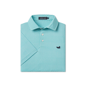 Southern Marsh Youth Flyline Performance Polo Teal Fan Shell