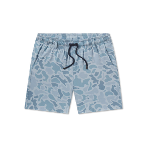 Southern Marsh Youth Harbor Stretch Seawash Lined Swim Trunks Light Blue Camo