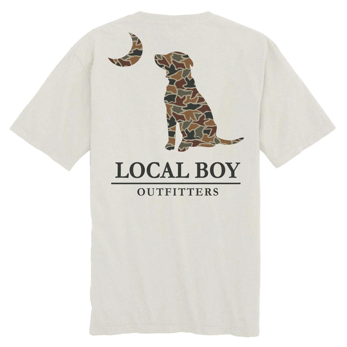 Local Boy Toddler Duck Camo Dog & Moon SS Tee