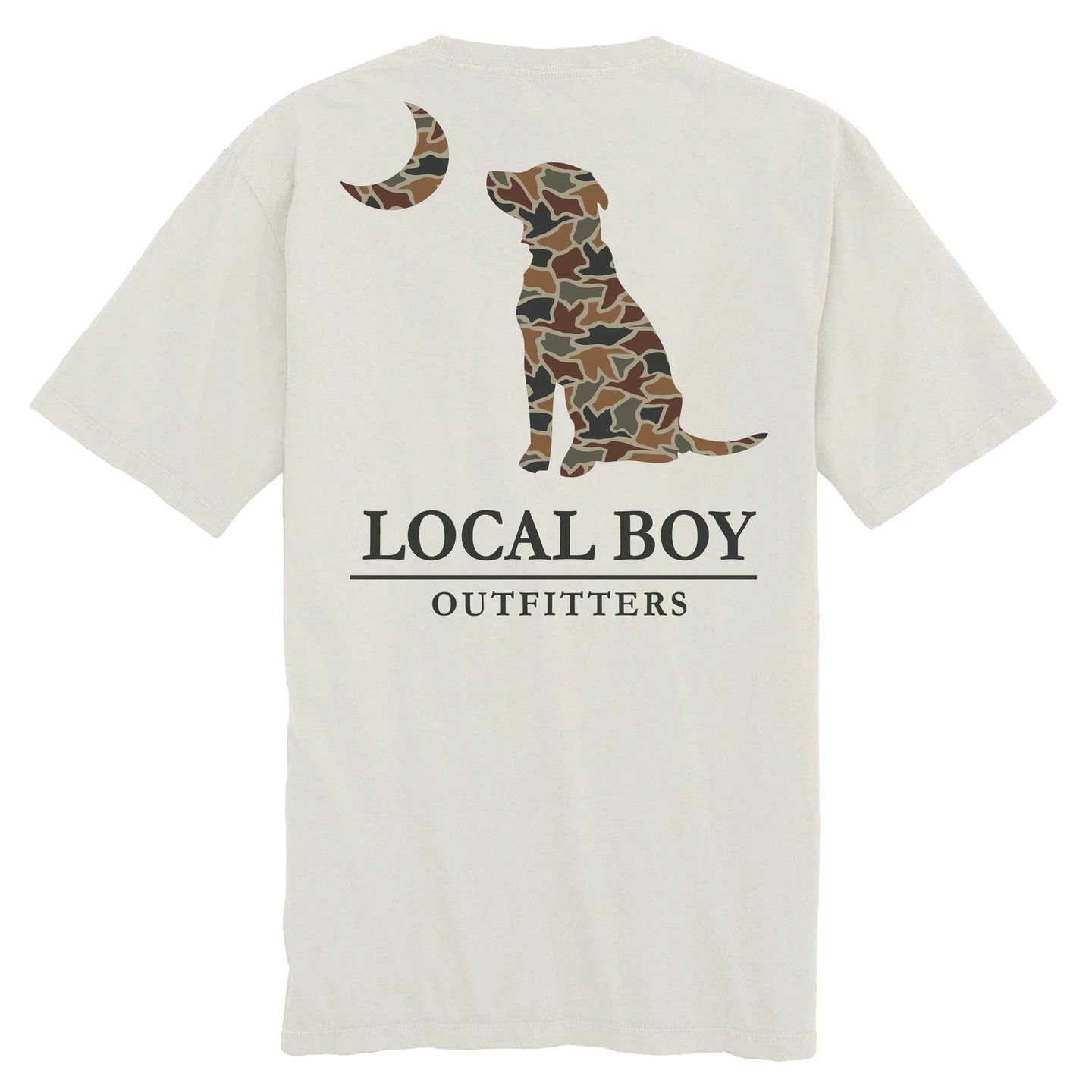 Local Boy Toddler Duck Camo Dog & Moon SS Tee
