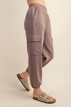 Load image into Gallery viewer, Lost in My Fairy Tale Scuba Cargo Joggers Mocha