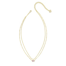 Load image into Gallery viewer, Kendra Scott Gold Multi Strand Necklace in Amethyst