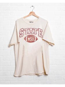 Mississippi State Bulldogs Wonka Off White Thrifted Tee