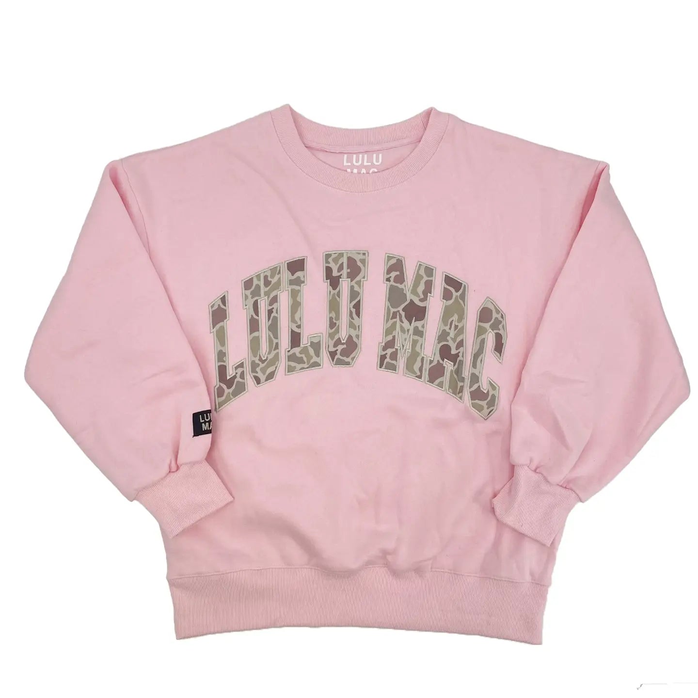 Lulu Mac Logo Sweatshirt in Light Pink/Camo
