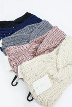 Load image into Gallery viewer, Keep Me Warm Twist Knit Headband Rose