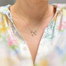 Load image into Gallery viewer, Simply Shine Gold Bow Necklace