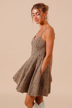 Load image into Gallery viewer, Tell Me You Love Me Leopard Twill Mini Dress
