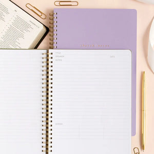 Church Notes Lilac Notebook