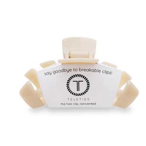 Teleties Classic Large Hair Clip in Almond Beige