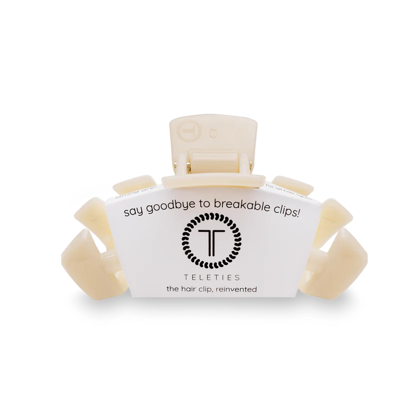 Teleties Classic Medium Hair Clip in Almond Beige