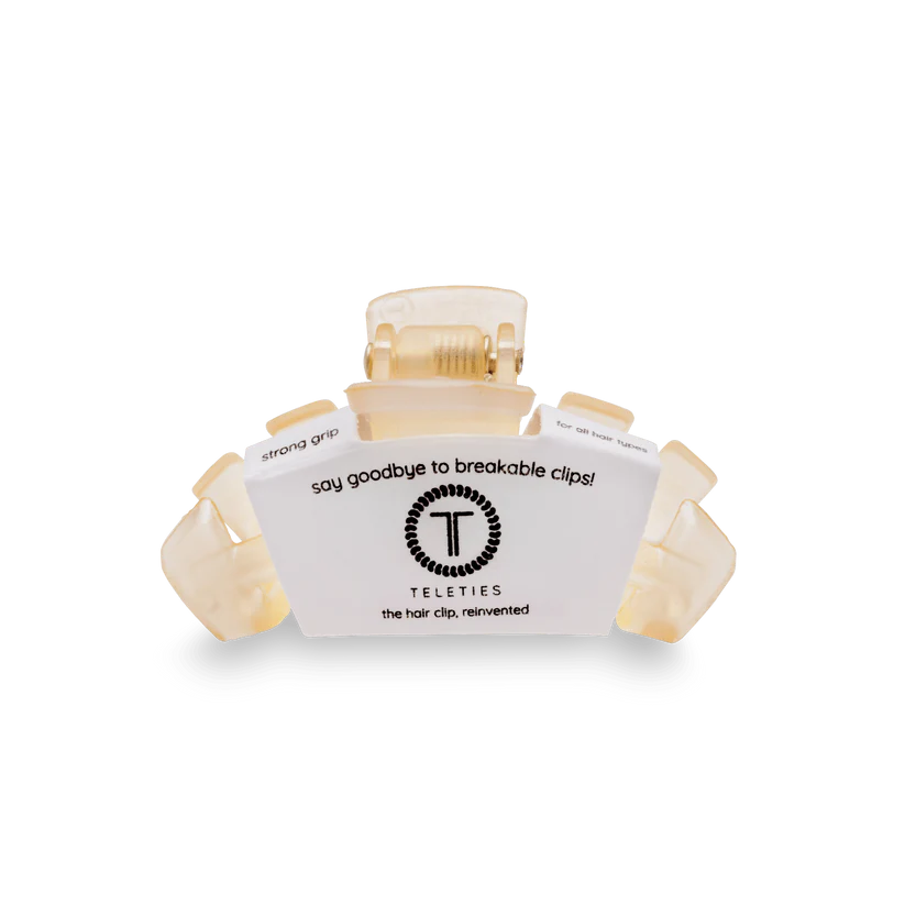 Teleties Classic Tiny Hair Clip in Almond Beige