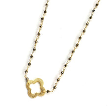Load image into Gallery viewer, Erin Gray Pyrite + Clover Short Necklace